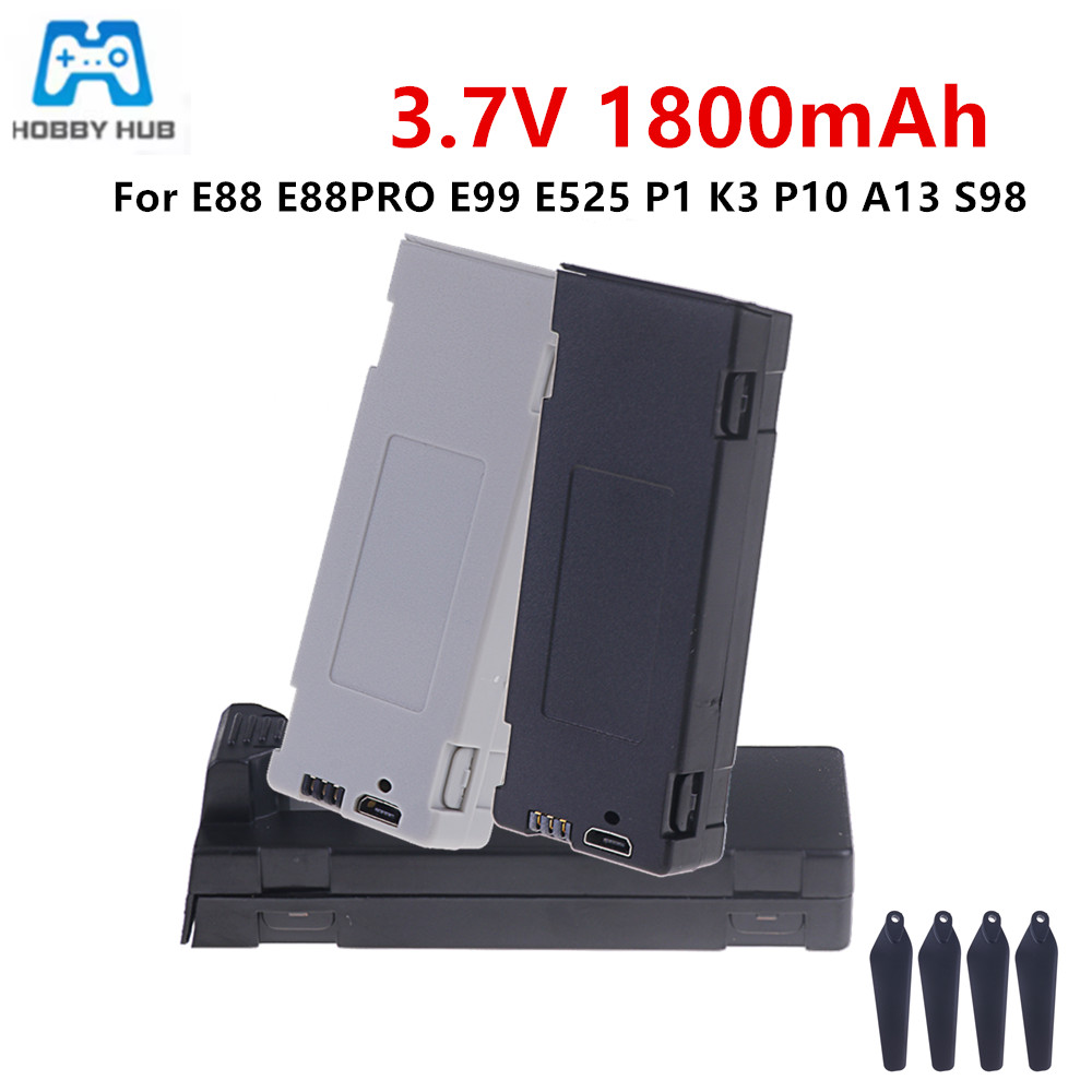 Drone Charger - E88 バッテリー充電式バッテリー 3.7V 1800mAh RC ドローン