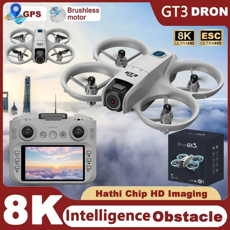 Drone Gps Mount - GT3ミニ新型ドローンRCクアッドコプター、8Kカメラ搭載HDドローン、WiFi FPVドローン、オプティカルフロー障害物回避機能付き飛行機、子供のおもちゃ