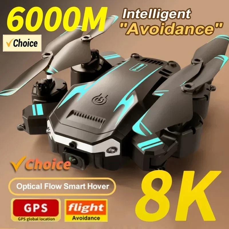 Drone Gps Mount - G6 proドローン、8Kデュアルカメラ、5G GPS、折りたたみ式、5KM飛行距離、ブラシレスモーター、360度回転機能搭載 ° 障害物回避機能付きRC FPVドローン（写真撮影用）