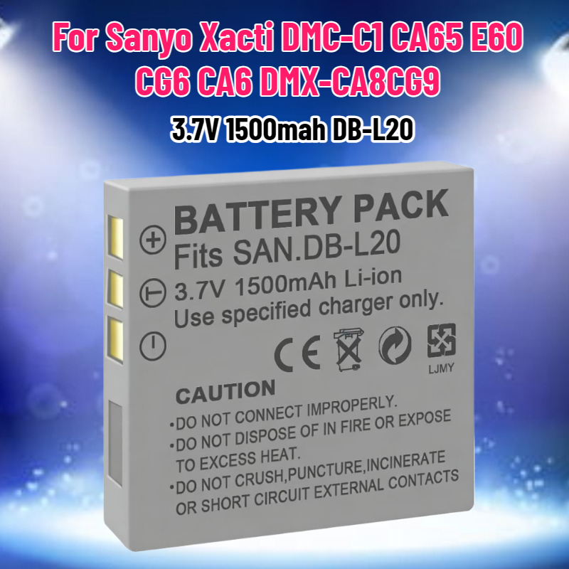 Drone Battery - 3.7V 1500mah DB-L20 バッテリー Sanyo Xacti