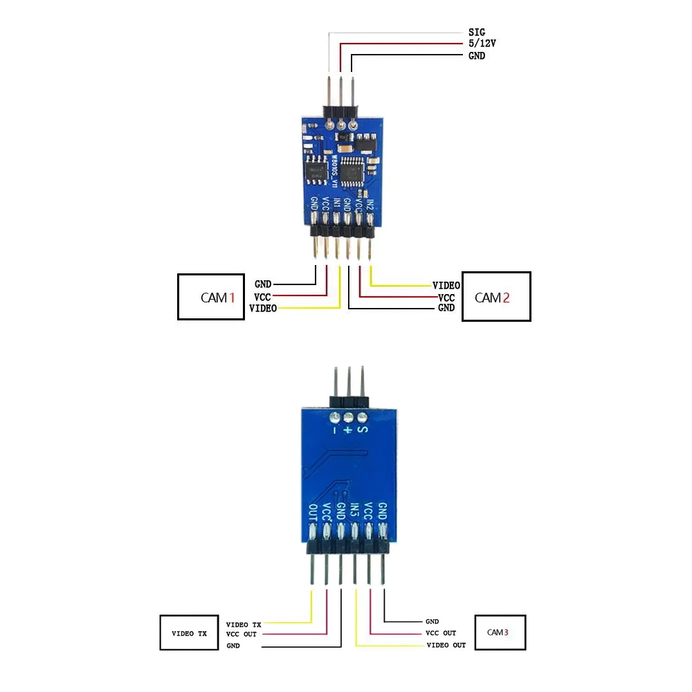 5.8G 3 チャンネルビデオスイッチャーモジュール 3 ウ - Drone Receiver のレビューと価格
