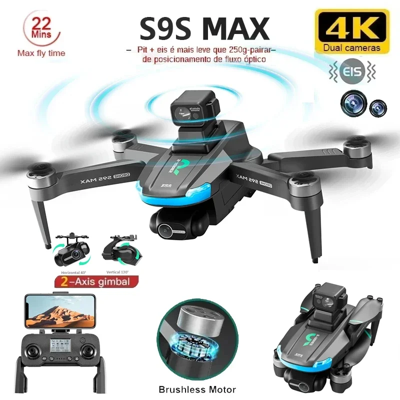 新しい S9S MAX ミニドローン 4K 2 軸 PTZ  - Drone Gimbal のレビューと価格