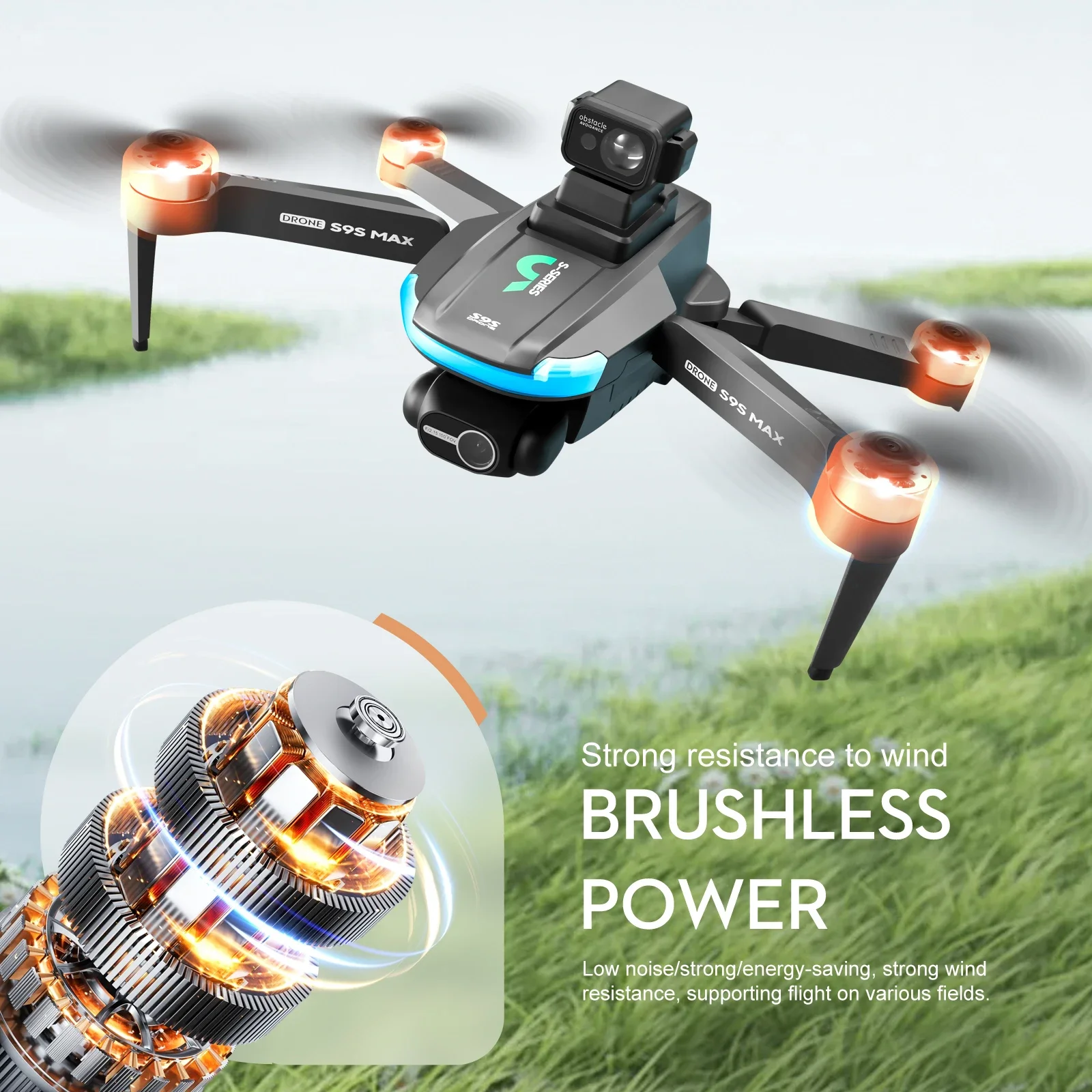 新しい S9S MAX ミニドローン 4K 2 軸 PTZ  - Drone Gimbal のレビューと価格