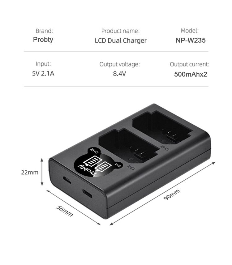 2200mAh NP-W235 NP W235 バッテリー  - Drone Battery のレビューと価格